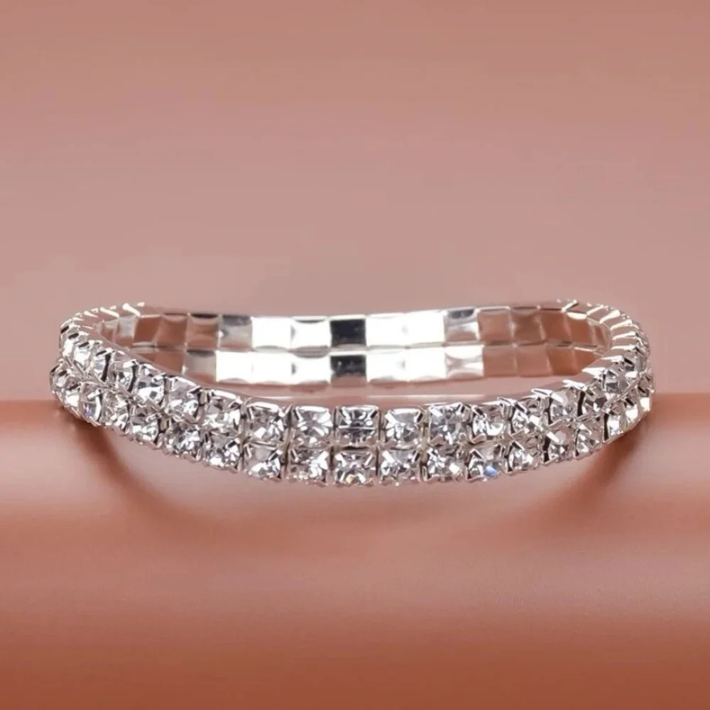 Glamorous Gold/Silver Rhinestone Bracelet